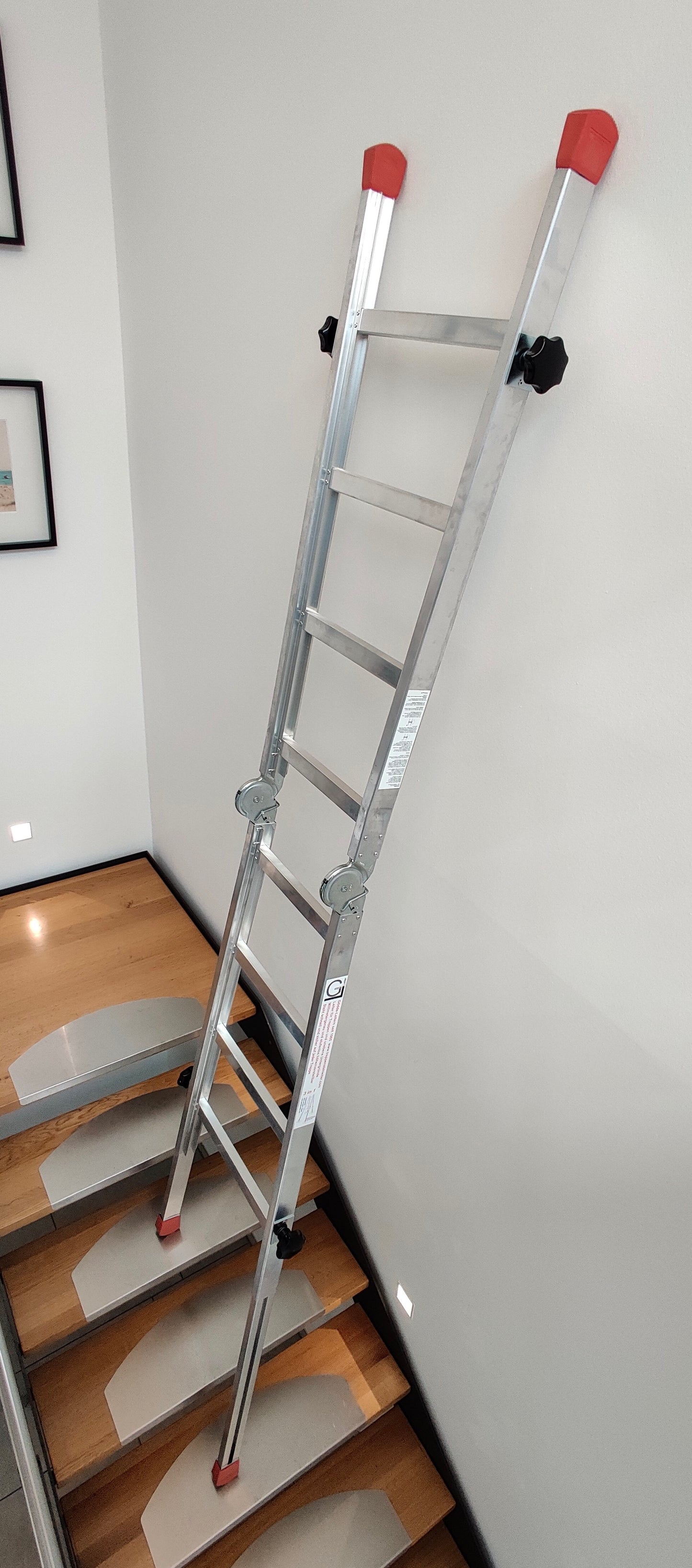 Gödde Treppenleiter 2 x 4 Stufen (Anlegeleiter, Stehleiter, Treppenleiter)