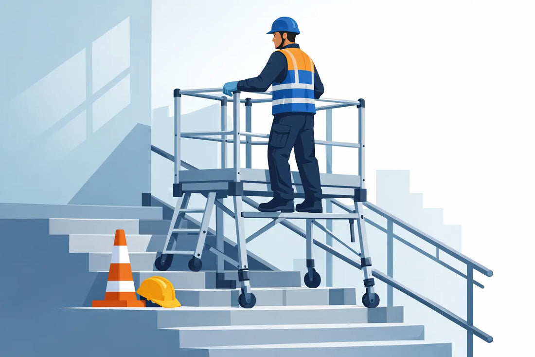 Arbeitsplattform auf Treppen nutzen - sicher