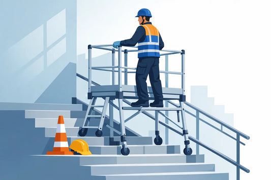 Arbeitsplattform auf Treppen nutzen - sicher