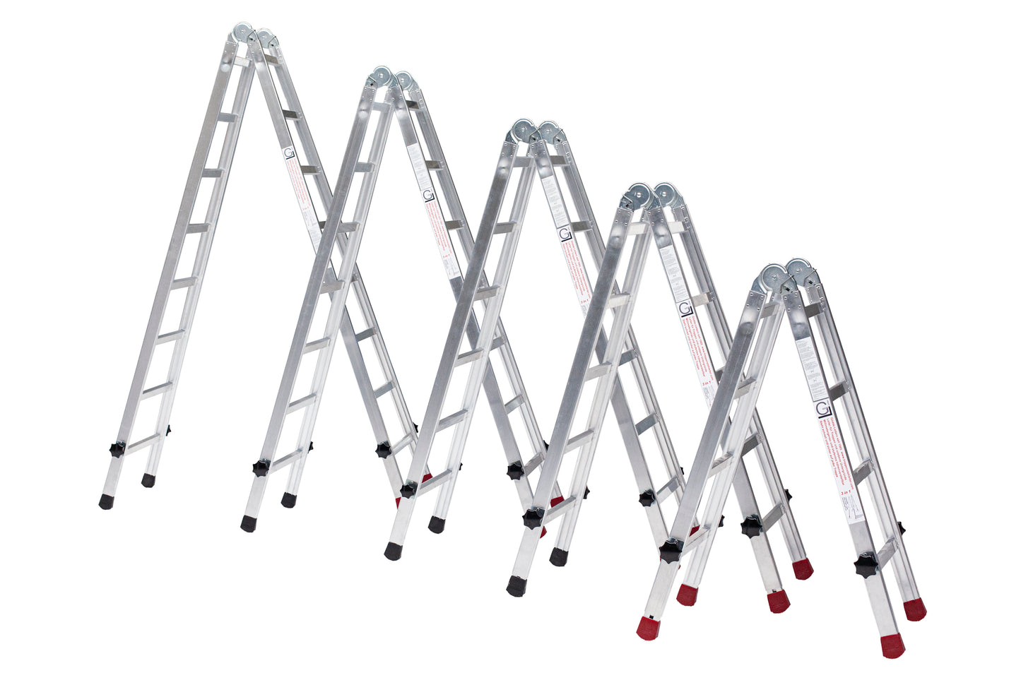 Gödde Treppenleiter 2 x 5 Stufen (Anlegeleiter, Stehleiter, Treppenleiter)